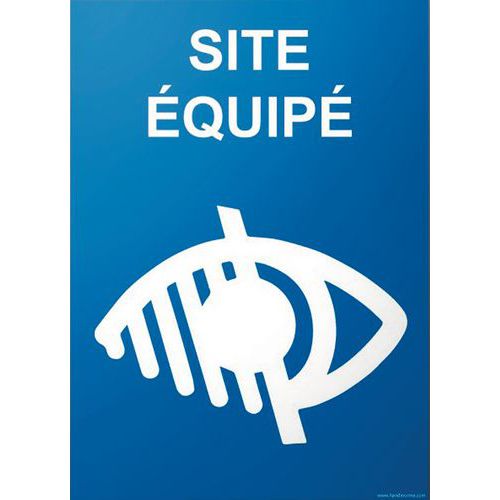 Bord SITE EQUIPE voor slechtzienden Bord SITE EQUIPE voor slechtzienden
