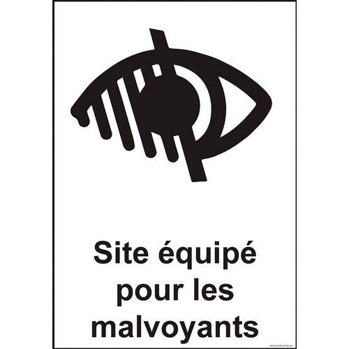 Bewegwijzering SITE EQUIPE POUR LES MALVOYANTS Bewegwijzering SITE EQUIPE POUR LES MALVOYANTS