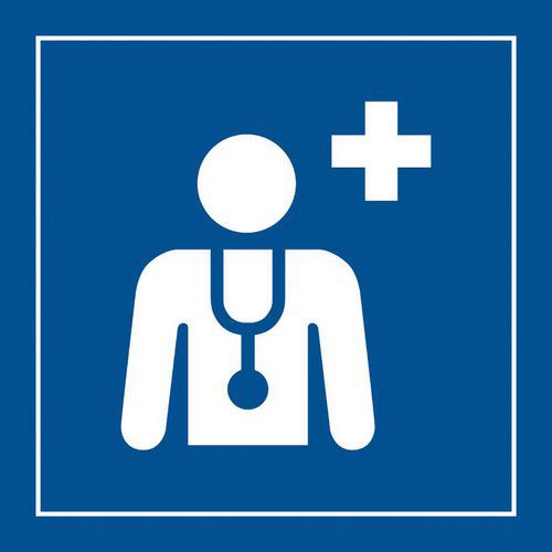 Pictogramme centre médical ou médecin en Vinyle