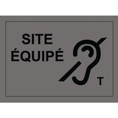 Plaque gravée site équipé T 10 x 14 cm Plaque gravée site équipé T 10 x 14 cm
