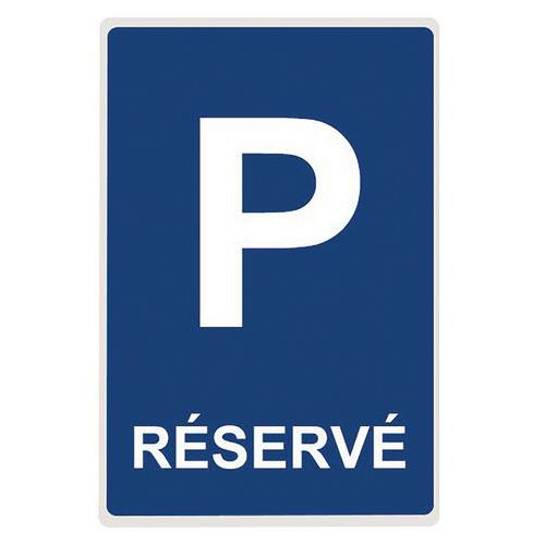 Panneau parking réservé en aluminium plat Panneau parking réservé en aluminium plat