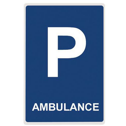 Panneau parking ambulance en aluminium plat Panneau parking ambulance en aluminium plat