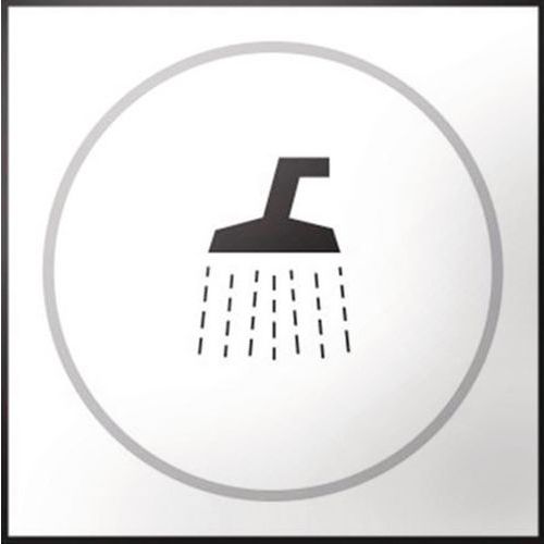 Panneau porte douche en relief et en braille Panneau porte douche en relief et en braille