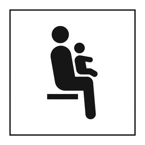Pictogramme siège prioritaire pour personnes avec enfant en bas âge en PVC Pictogramme siège prioritaire pour personnes avec enfant en bas âge en PVC
