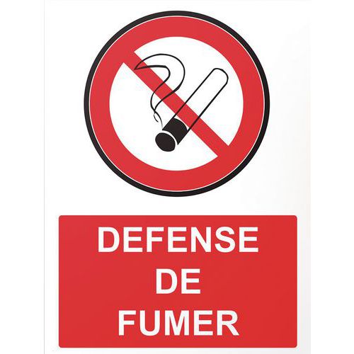 Verkeersbord rechthoekig DEFENSE DE FUMER Verkeersbord rechthoekig DEFENSE DE FUMER