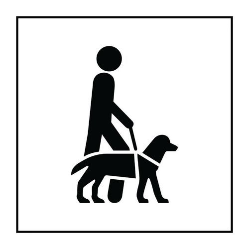 Pictogram geleidehond of hulphond in vinyl Pictogram geleidehond of hulphond in vinyl