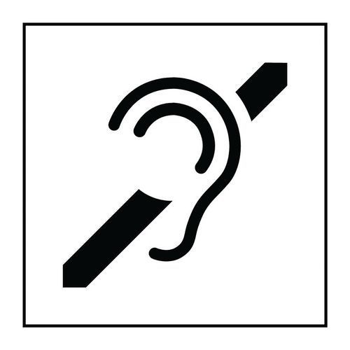 Pictogram toegang slechthorenden in vinyl Pictogram toegang slechthorenden in vinyl