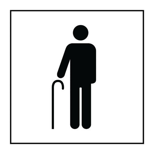 Pictogramme accès prioritaire aux personnes âgées en Vinyle Pictogramme accès prioritaire aux personnes âgées en Vinyle