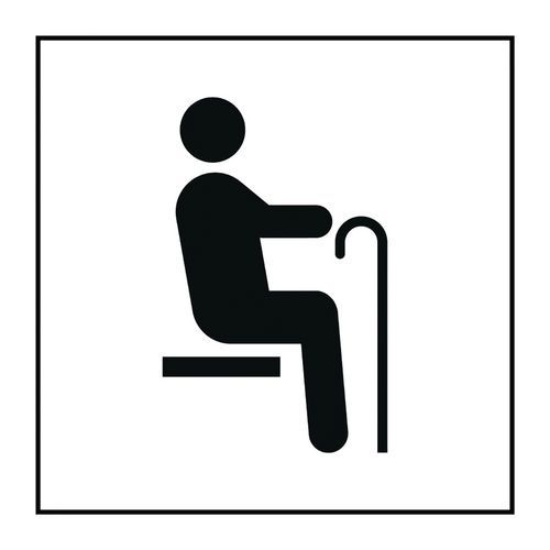 Pictogramme siège prioritaire pour personnes âgées en Vinyle Pictogramme siège prioritaire pour personnes âgées en Vinyle