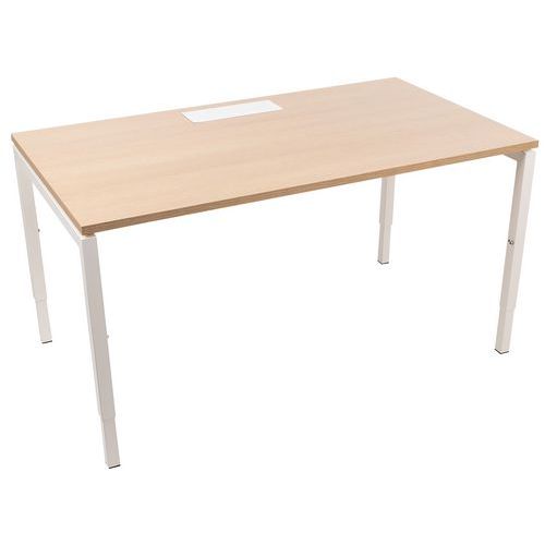 Bureau droit 140 cm pieds U ajustables Misao - Manutan Expert