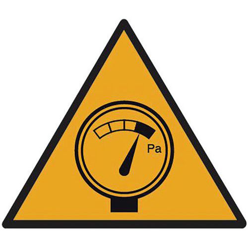 Panneau danger - Haute pression - Aluminium - 200 mm Panneau danger - Haute pression - Aluminium - 200 mm