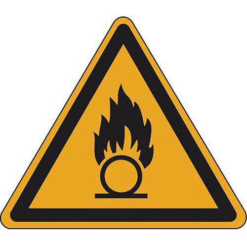 Waarschuwingsbord - Brandbevorderende stoffen - Aluminium 200 mm Waarschuwingsbord - Brandbevorderende stoffen - Aluminium 200 mm