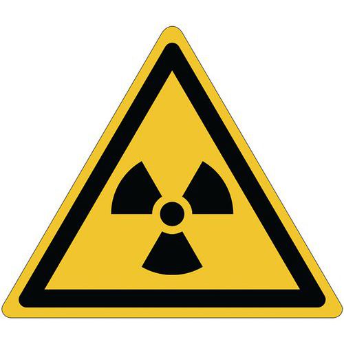 Panneau danger - Matières radioactives - Adhésif Panneau danger - Matières radioactives - Adhésif