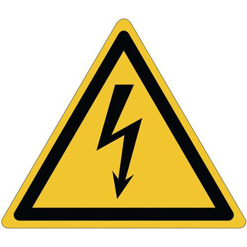 Waarschuwingsbord - Elektrische spanning - Zelfklevend Waarschuwingsbord - Elektrische spanning - Zelfklevend