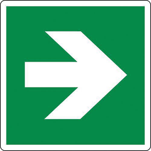 Evacuatiebord Haakse pijl naar rechts, zelfklevend - Manutan Expert Evacuatiebord Haakse pijl naar rechts, zelfklevend - Manutan Expert