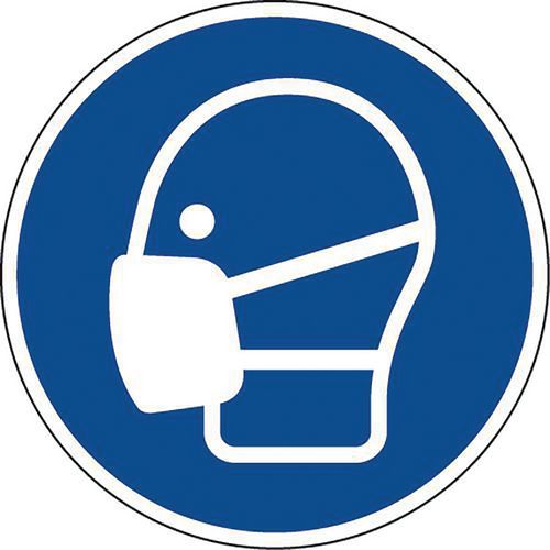 Gebodsbord Masker dragen, aluminium - Manutan Expert Gebodsbord Masker dragen, aluminium - Manutan Expert