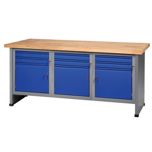 Établi FK 184 avec caisson et tiroirs - Küpper Établi FK 184 avec caisson et tiroirs - Küpper