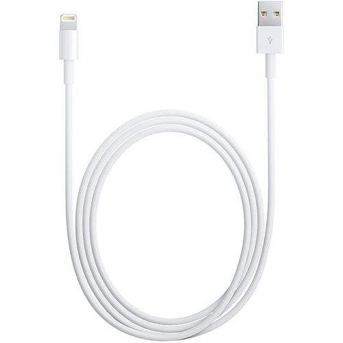 Câble data blanc 2 m pour iPhone 5 à 7 - Moxie Câble data blanc 2 m pour iPhone 5 à 7 - Moxie