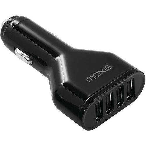 Oplader sigarettenaansteker met 4 USB-poorten - zwart - Moxie Oplader sigarettenaansteker met 4 USB-poorten - zwart - Moxie
