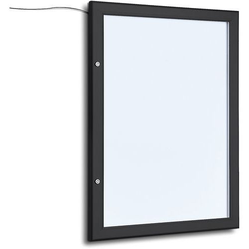 LED-Menuvitrine  Indoor/Outdoor Zwart (2xA4) - Jansen Display