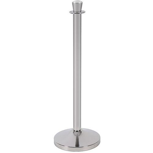 Poteau à corde acier chromé - Pommeau classique - Lot de 2 Poteau à corde acier chromé - Pommeau classique - Lot de 2