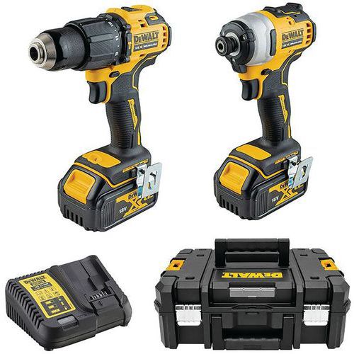 Kit 2 gereedschappen XR 18 V 3 Ah Schroef- en - Dewalt - Manutan.be