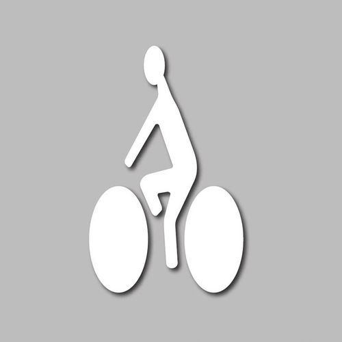 Sjabloon zelfklevend fietser Sjabloon zelfklevend fietser