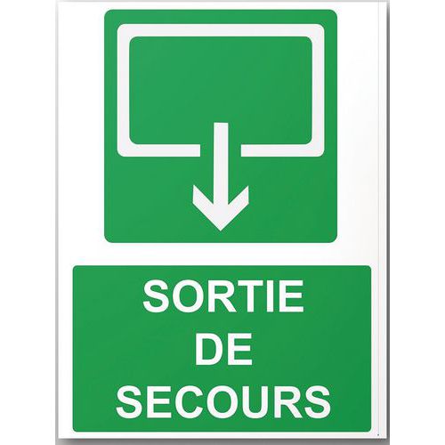 Panneau rectangulaire de sécurité sortie de secours Panneau rectangulaire de sécurité sortie de secours