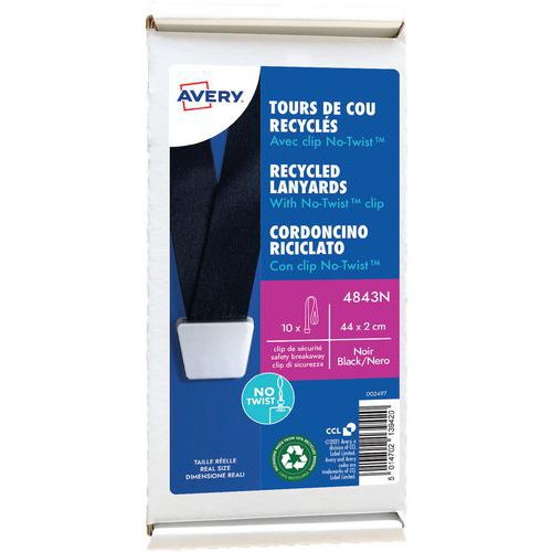 Gerecyclede nekband Clip No-Twist ™ - Avery Denison Gerecyclede nekband Clip No-Twist ™ - Avery Denison
