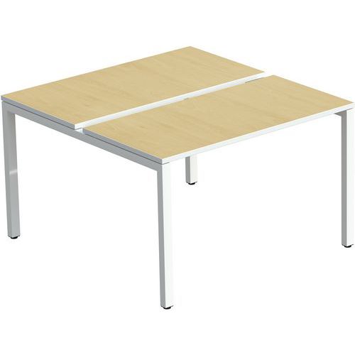Bureau droit partagé plateau hêtre - 2 pôles - Meet By Paperflow Bureau droit partagé plateau hêtre - 2 pôles - Meet By Paperflow
