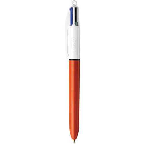Balpen 4 kleuren, intrekbaar - punt 0,8 mm - doos met 12 pennen - Bic Balpen 4 kleuren, intrekbaar - punt 0,8 mm - doos met 12 pennen - Bic