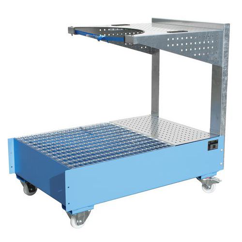 Mobiele opvangbak met houder - 1 vat van 200 liter - Bauer Mobiele opvangbak met houder - 1 vat van 200 liter - Bauer