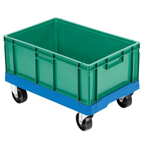 Plateau roulant 150 kg + bac norme Europe 39 L - Manutan Expert Plateau roulant 150 kg + bac norme Europe 39 L - Manutan Expert