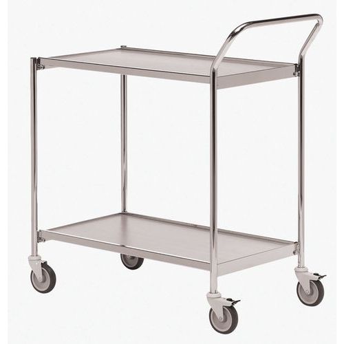 Verrijdbare tafel met verchroomde constructie - Draagvermogen 150 kg - Helge Nyberg Verrijdbare tafel met verchroomde constructie - Draagvermogen 150 kg - Helge Nyberg