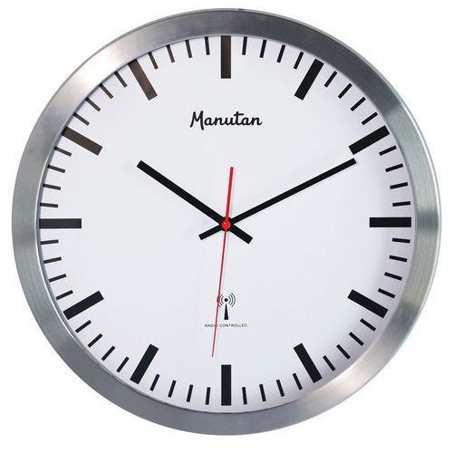 Horloge murale radio-pilotée - Manutan Expert Horloge murale radio-pilotée - Manutan Expert
