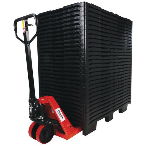Transpalette manuel 2.5T 1150mm + 30 palettes 1200x800- Manutan Expert Transpalette manuel 2.5T 1150mm + 30 palettes 1200x800- Manutan Expert