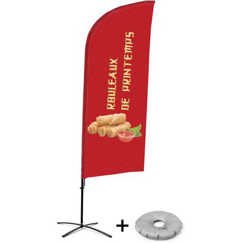 Beach Flag Alu Wind compleet - Rouleaux de printemps - Kruisvoet. Beach Flag Alu Wind compleet - Rouleaux de printemps - Kruisvoet.