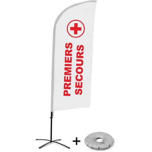 Beach flag avec pied en croix Secours - Français - Showdown Displays Beach flag avec pied en croix Secours - Français - Showdown Displays