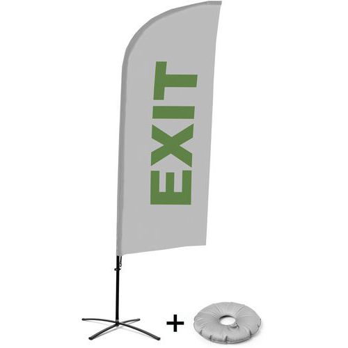 Beach flag avec pied en croix Sortie - Anglais - Showdown Displays Beach flag avec pied en croix Sortie - Anglais - Showdown Displays