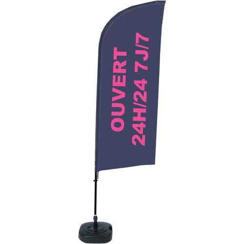 Beachflag base remplissable Ouvert 24/7 - Français - Showdown Displays Beachflag base remplissable Ouvert 24/7 - Français - Showdown Displays