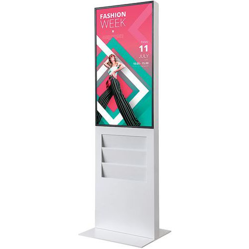 Digitale Smart Line Totem Rack - 6 x A4 - Samsung scherm - Showdown Digitale Smart Line Totem Rack - 6 x A4 - Samsung scherm - Showdown