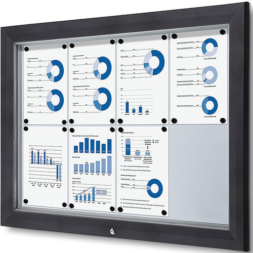 Showdown Displays Notitiebord - Vergrendelbaar - Outdoor- Met Gasveer - Showdown