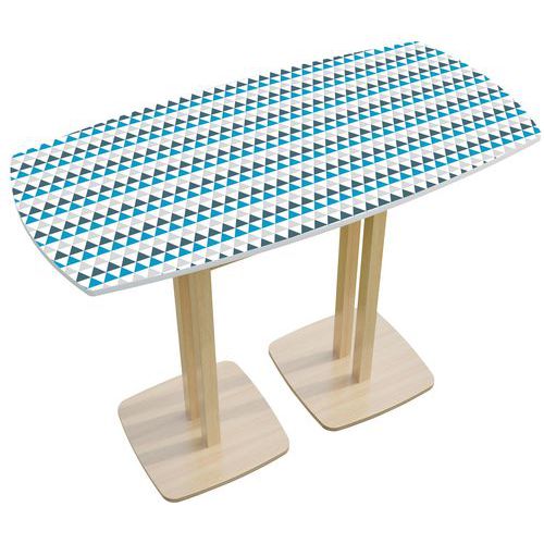Hoge vergadertafel 4 personen Houtdecor - Manutan Expert Hoge vergadertafel 4 personen Houtdecor - Manutan Expert