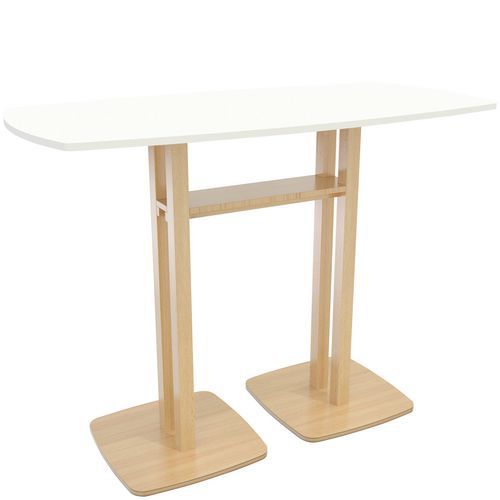 Hoge vergadertafel 4 personen Woody glad blad - Manutan Expert Hoge vergadertafel 4 personen Woody glad blad - Manutan Expert