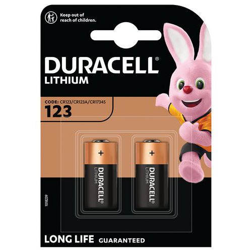 Pile Lithium CR123 - Pack de 2 - Duracell Pile Lithium CR123 - Pack de 2 - Duracell