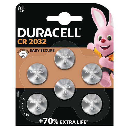 Lithiumknoopcelbatterij 2032 - Set van 6 - Duracell Lithiumknoopcelbatterij 2032 - Set van 6 - Duracell