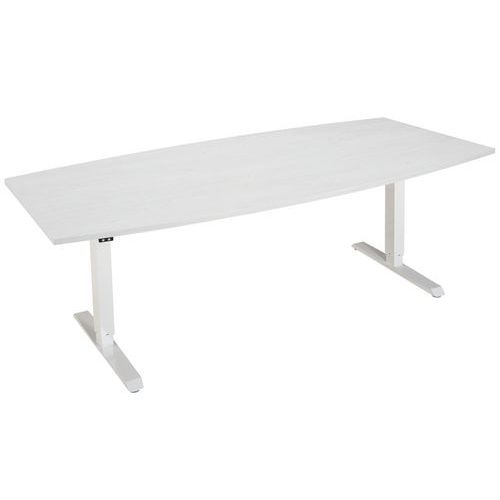 Table réglable en hauteur forme tonneau Oréa 1 moteur - Manutan - Manutan Expert Table réglable en hauteur forme tonneau Oréa 1 moteur - Manutan - Manutan Expert