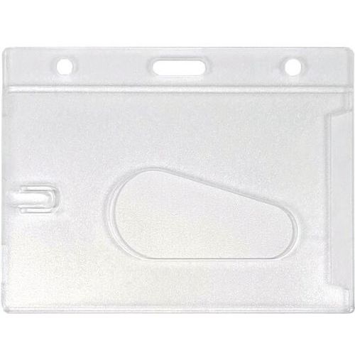 Badgehouder mat voor 1 kaart - Transparant - Set van 100 - Sogedex Badgehouder mat voor 1 kaart - Transparant - Set van 100 - Sogedex