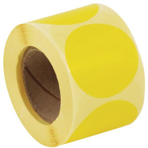Zelfklevend rondje, verwijderbaar, rol, ø 50 mm - Manutan Expert