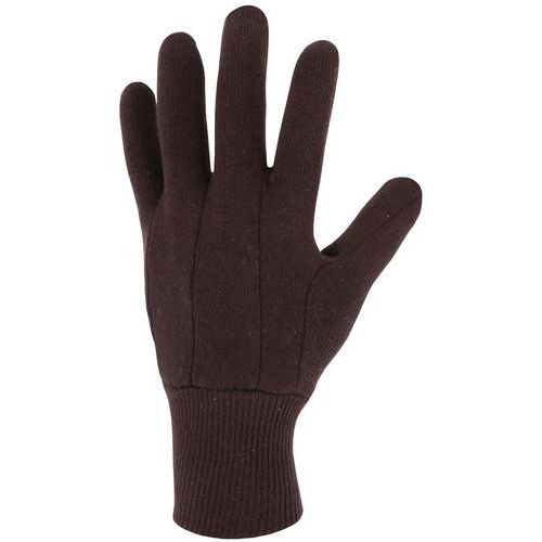 Handschoen Jersey Ecru katoen met gebreide pols - Singer Handschoen Jersey Ecru katoen met gebreide pols - Singer